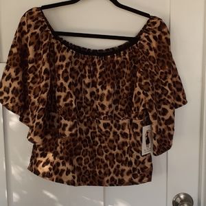 TOBS Victoria top leopard size large